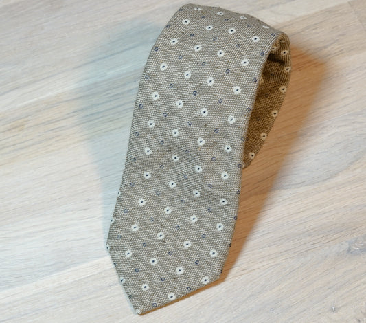 Altea-beige-white-floral-silk-cotton-Tie
