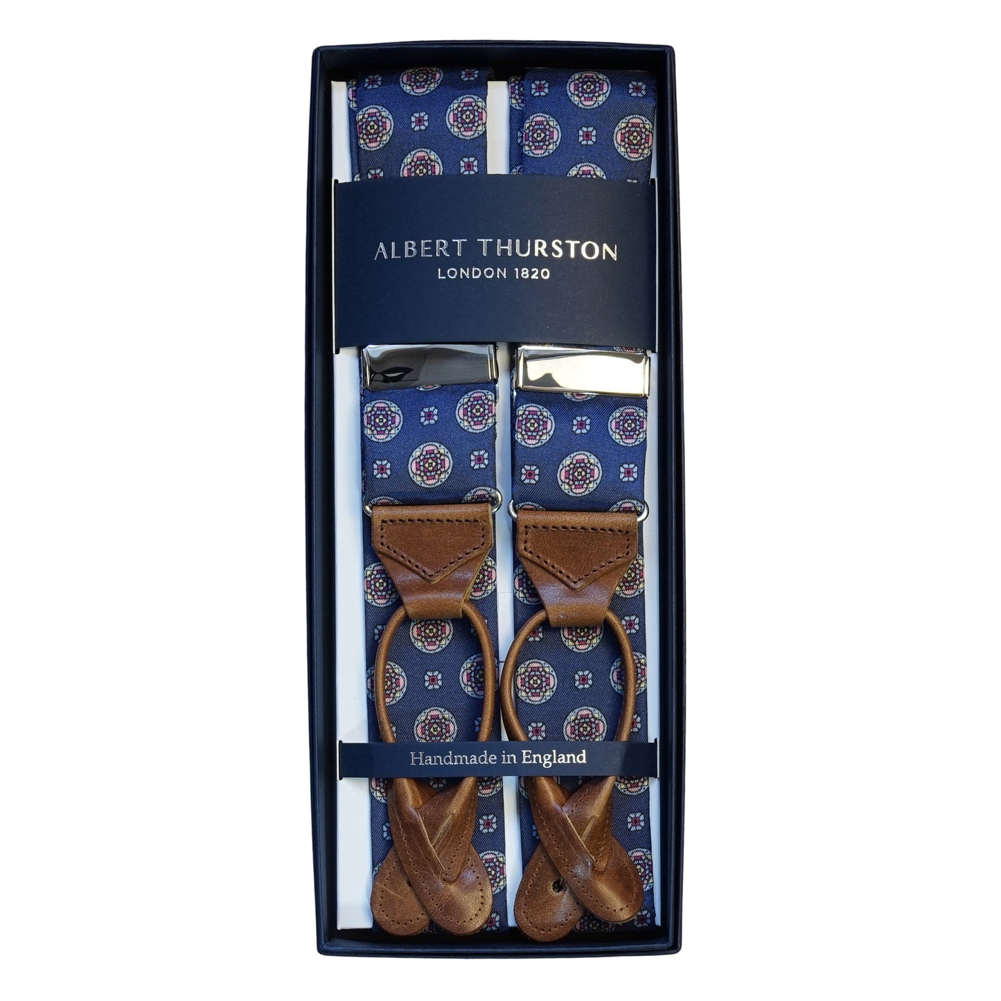 Albert Thurston - Blue Medallion braces - The Bespoke Shop