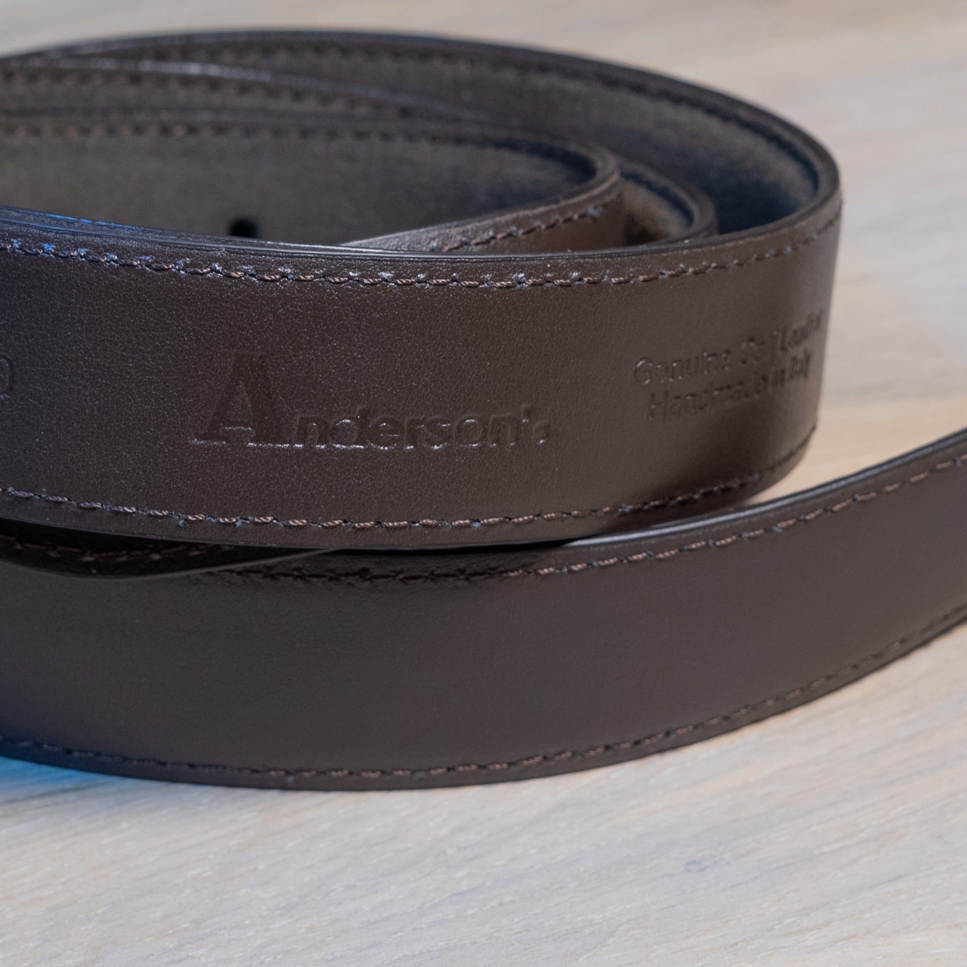 Anderson´s Dark Brown Suede Belt - The Bespoke Shop
