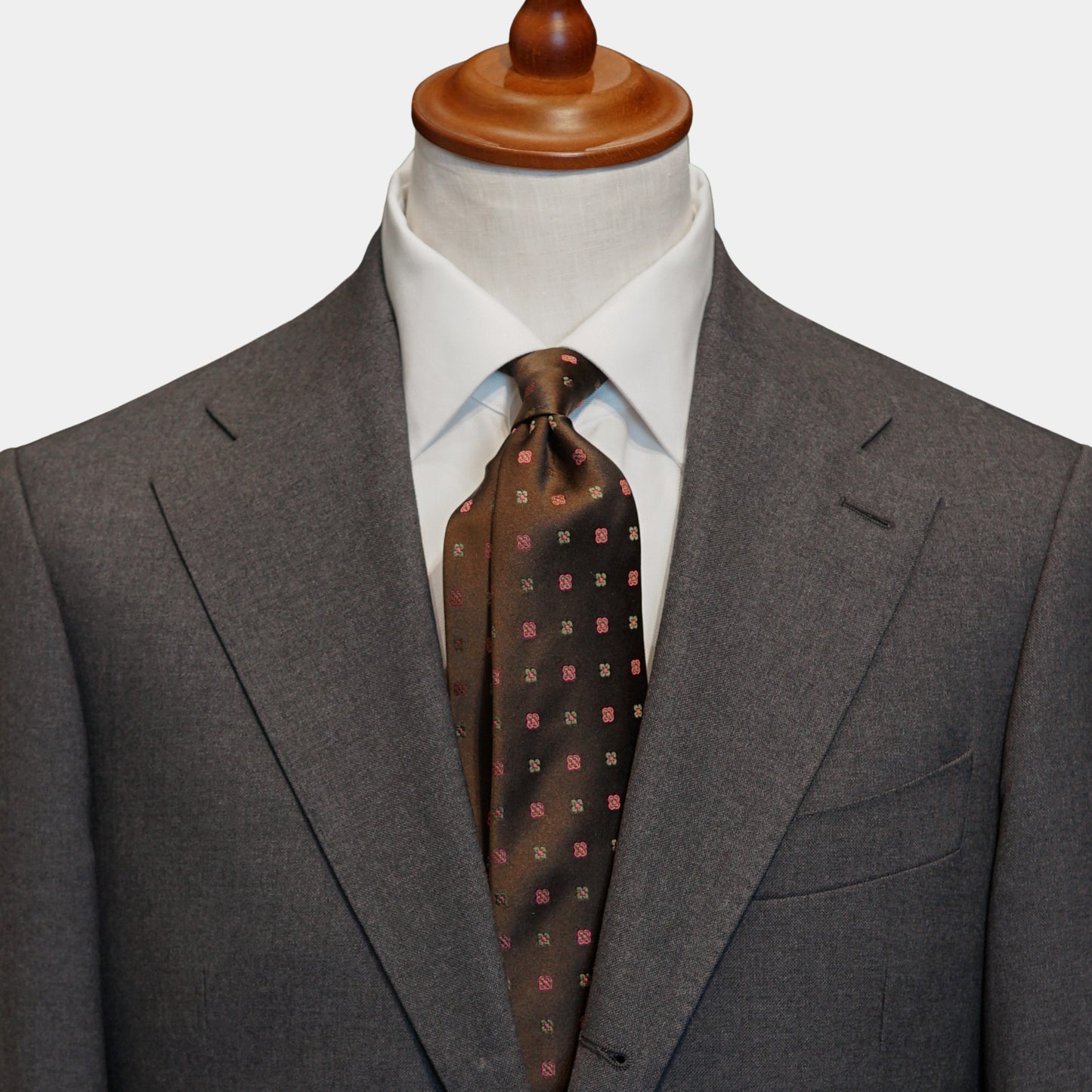 Brown Jacquard E.G. Cappelli Tie Untipped - The Bespoke Shop