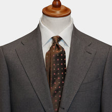 Load image into Gallery viewer, Brown Jacquard Tie Untipped - The Bespoke Shop 
