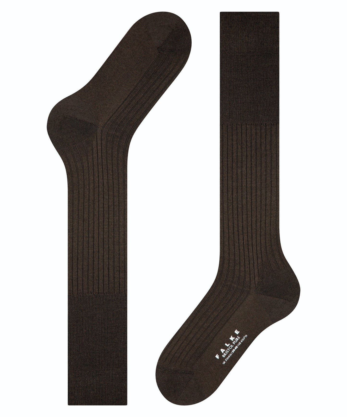 Bristol Brown Wool knee-high Socks - The Bespoke Shop