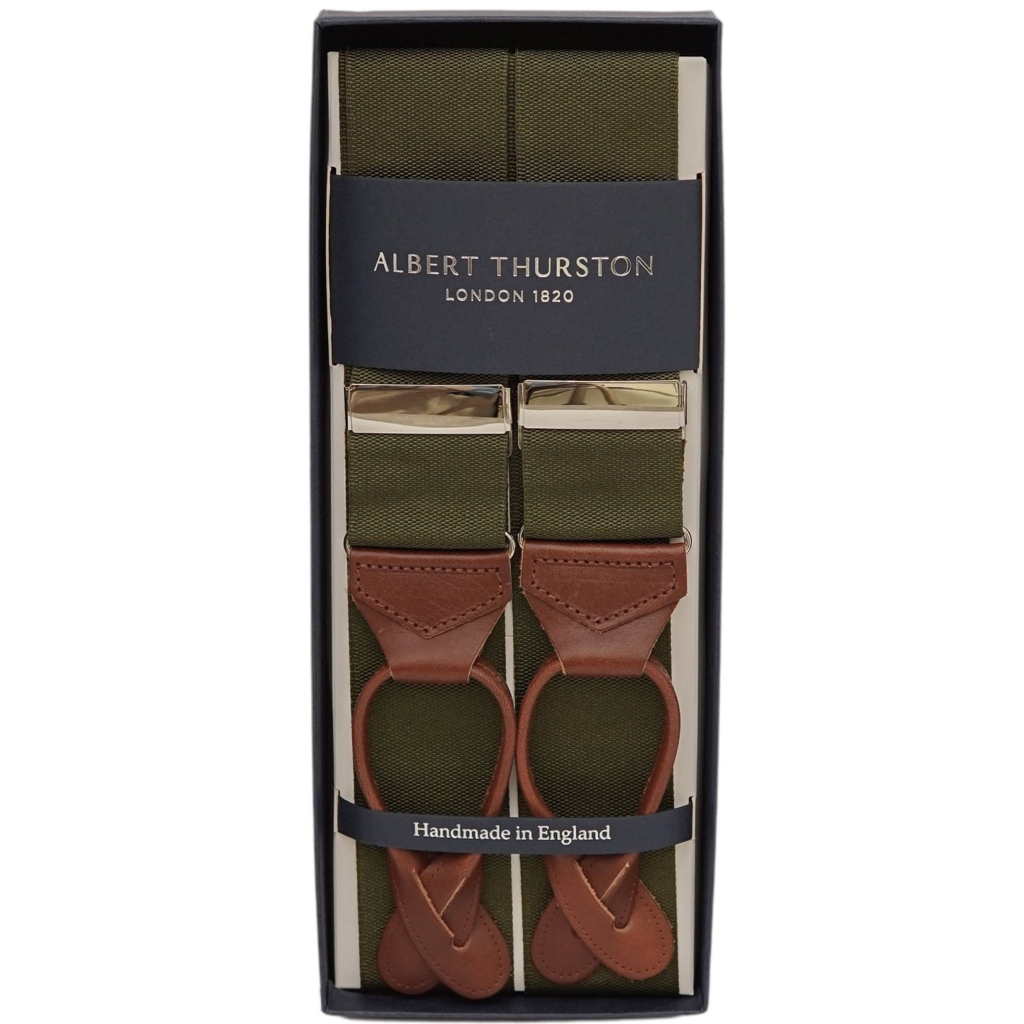 Dk Olive Green Braces - The Bespoke Shop