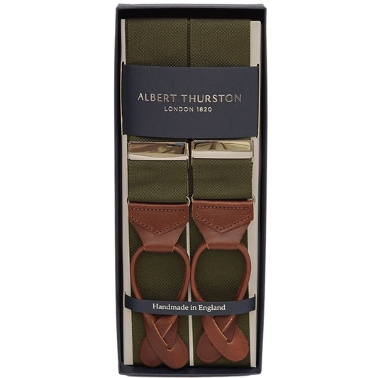 Dk Olive Green Braces - The Bespoke Shop