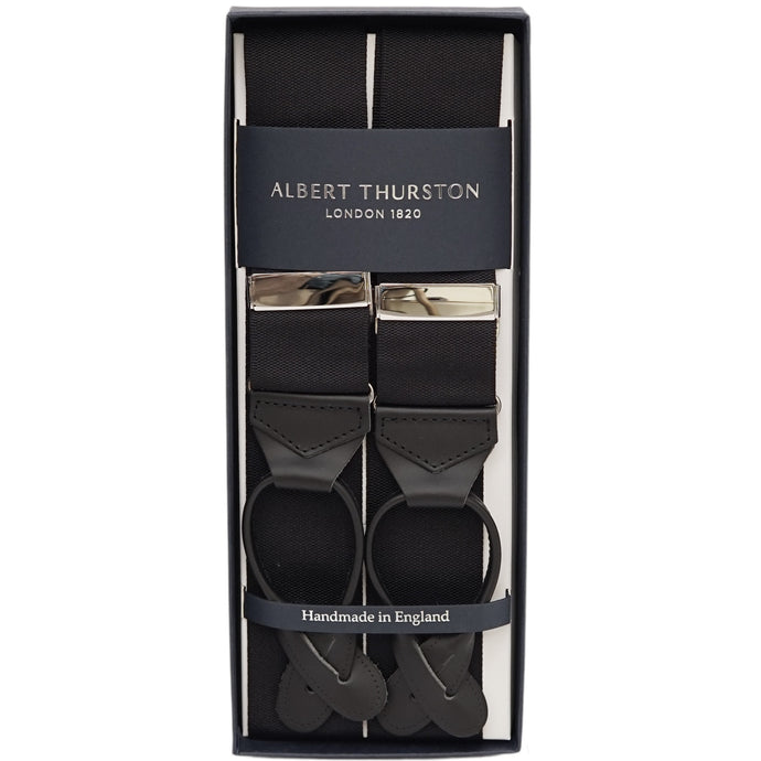 Black Albert Thurston Tuxedo Braces - The Bespoke Shop 