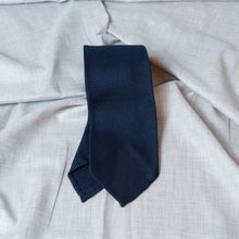 Load image into Gallery viewer, Navy Garza Fina Grenadine Silk Tie Untipped - The Bespoke Shop 
