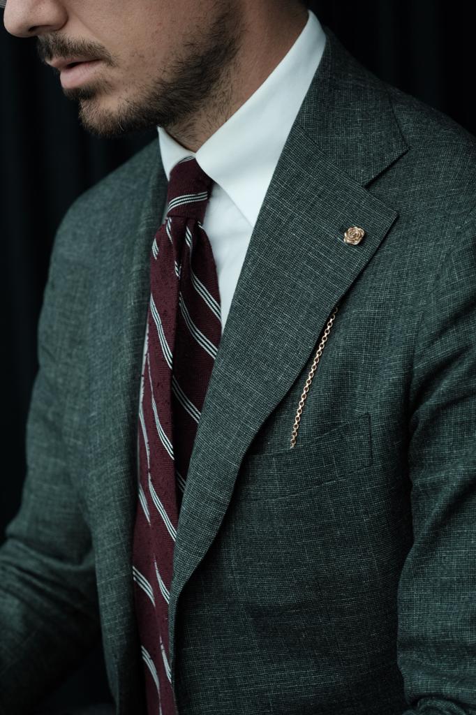 Gold plated Solid 925 Sterling Silver Lapel Chain - The Bespoke Shop