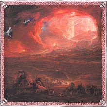 Load image into Gallery viewer, Silk Pocket Square - The Destruction of Pompeii and Herculaneum - The Bespoke Shop
