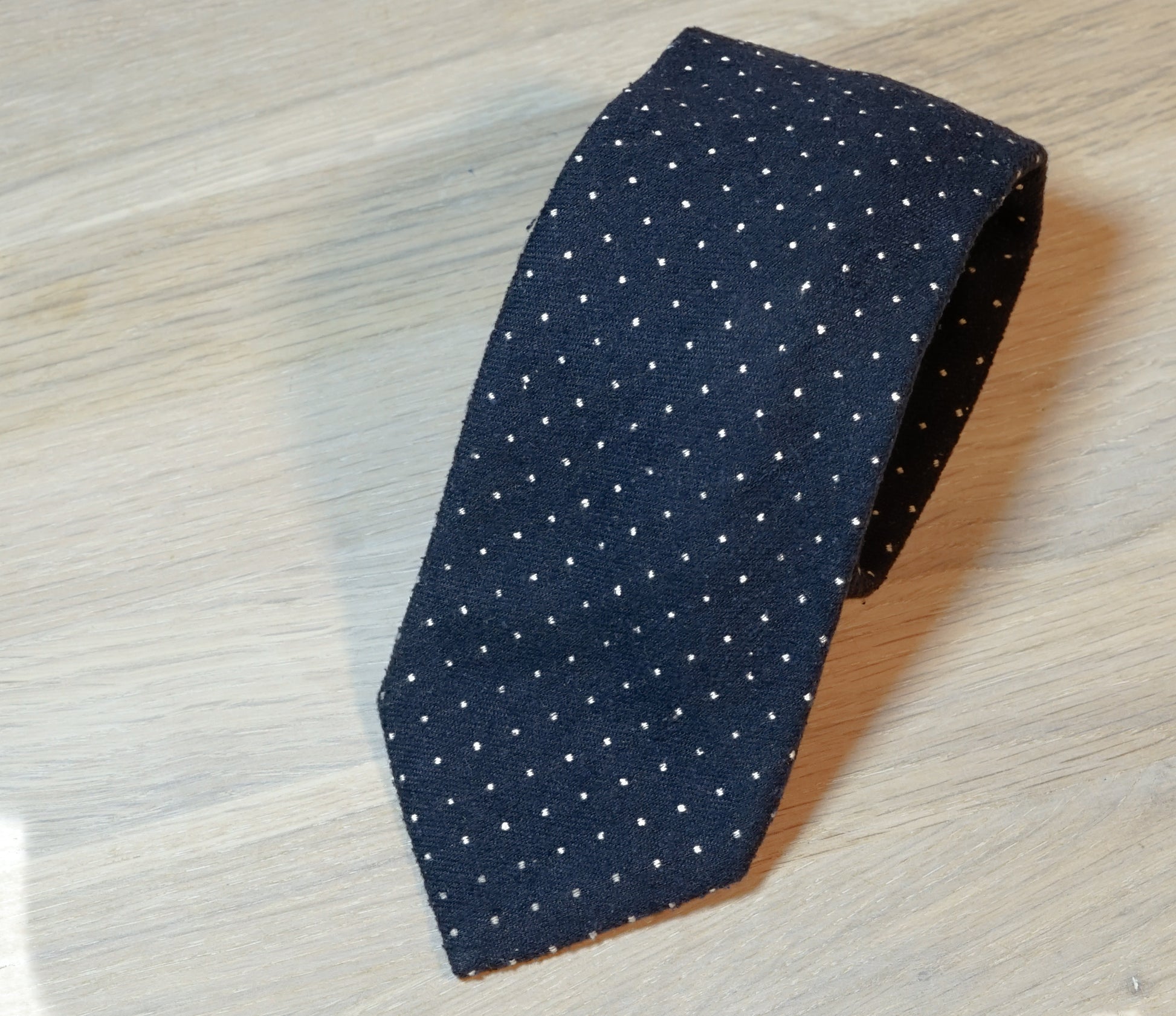 Altea-navy-white-dotted-tussah-silk-tie