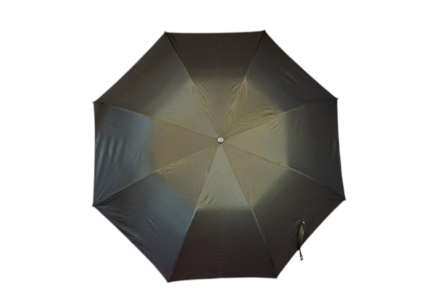 Olive green Enameled Brass Fox handle Umbrella - The Bespoke Shop 