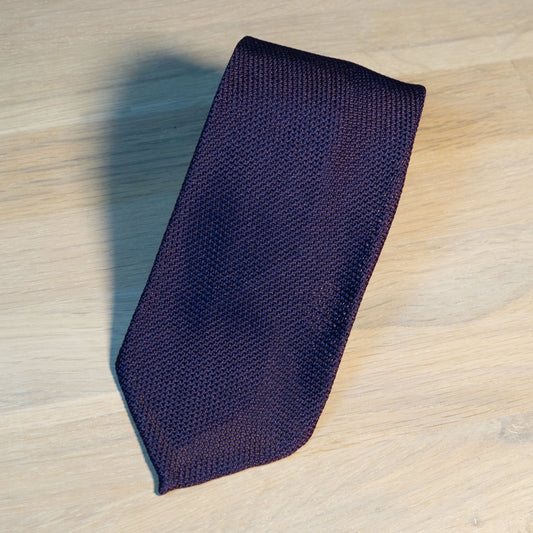 Purple Garza Fina Grenadine Silk Tie Untipped - The Bespoke Shop 
