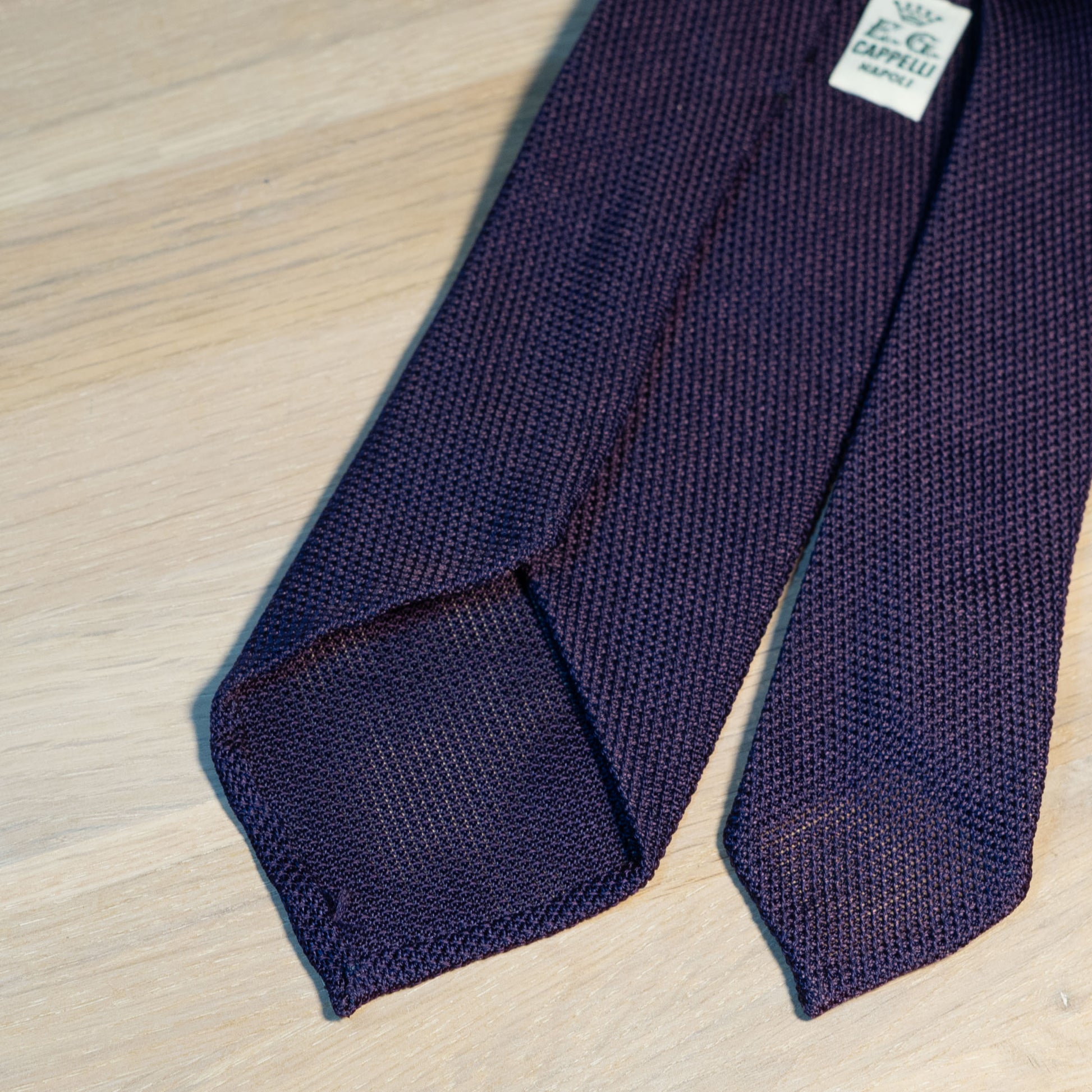Purple Garza Fina Grenadine Silk Tie Untipped - The Bespoke Shop 