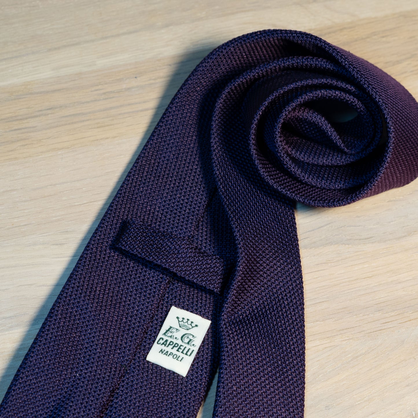 Purple Garza Fina Grenadine Silk Tie Untipped - The Bespoke Shop 