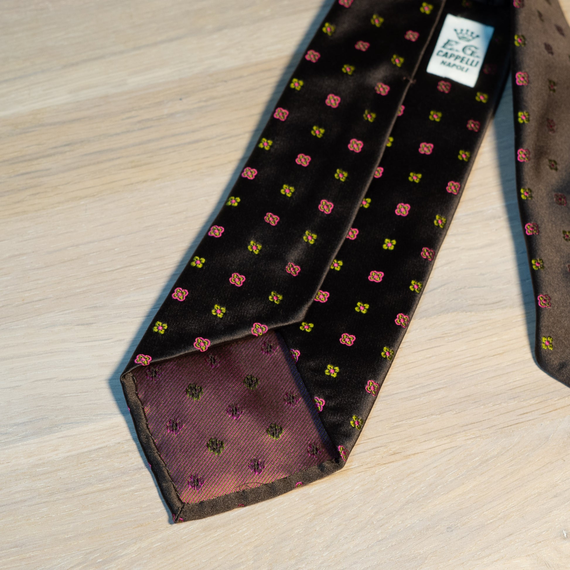 Brown Jacquard Tie Untipped - The Bespoke Shop 