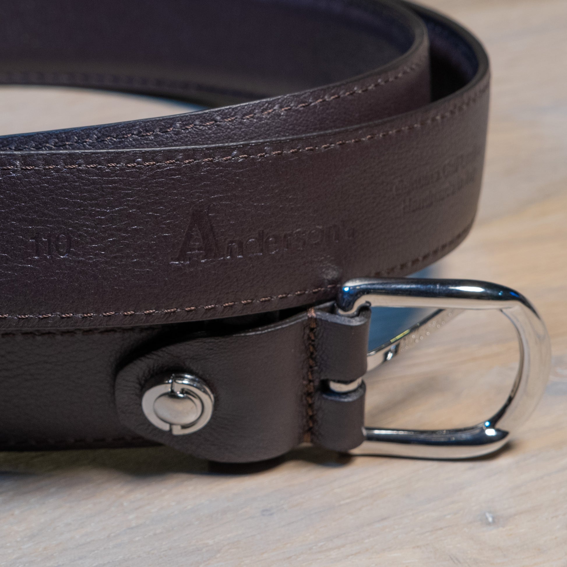 Anderson´s Dark Brown Calf Belt - The Bespoke Shop 
