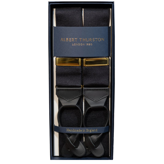 Albert Thurston - Black Braces - Gilt Fittings - The Bespoke Shop 