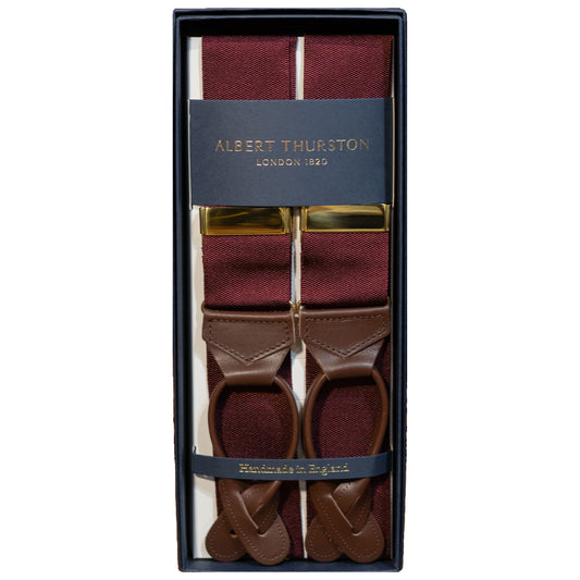 Albert Thurston - Burgundy Braces - The Bespoke Shop