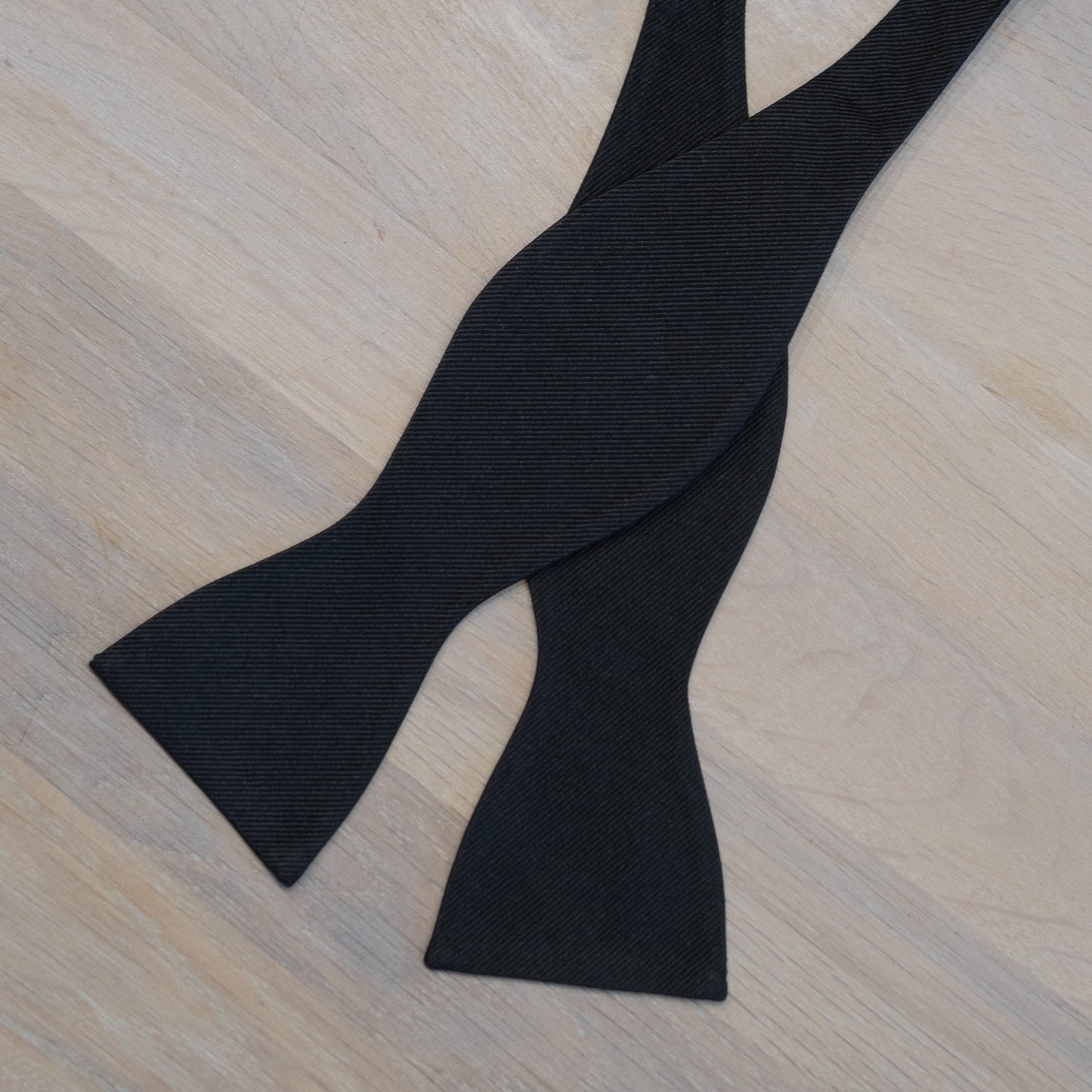 Black Gros Grain Silk Bowtie - The Bespoke Shop 