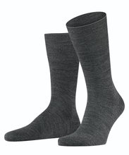 Load image into Gallery viewer, Airport Dark Grey Melange Wool/Cotton Socks - The Bespoke Shop
