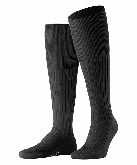 Bristol Black Wool knee-high Socks - The Bespoke Shop 