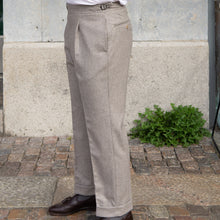 Load image into Gallery viewer, Beige Woollen Flannel Trousers - VBC - The Bespoke Shop 
