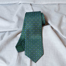 Load image into Gallery viewer, Green/Blue Floral Ancient Madder Silk Tie Untipped - The Bespoke Shop 
