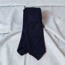 Load image into Gallery viewer, Navy Herringbone Cashmere Tie - The Bespoke Shop 
