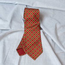 Load image into Gallery viewer, Red/Orange Ancient Madder Silk Tie Untipped - The Bespoke Shop 
