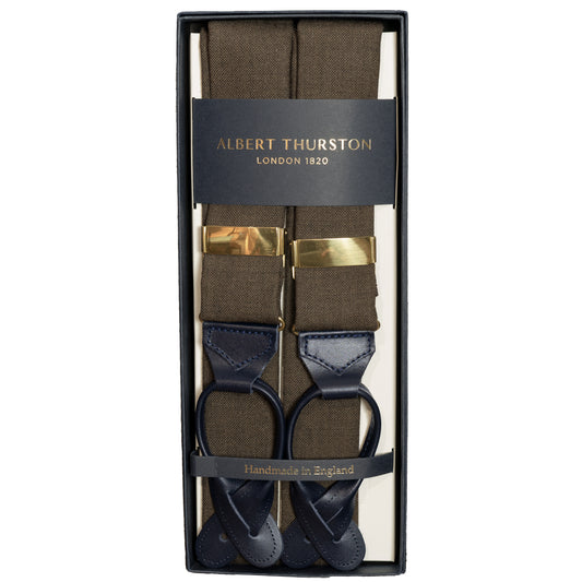 Brown Fresco Braces - The Bespoke Shop