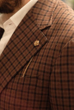 Load image into Gallery viewer, Gold plated Solid 925 Sterling Silver Lapel Chain - The Bespoke Shop 
