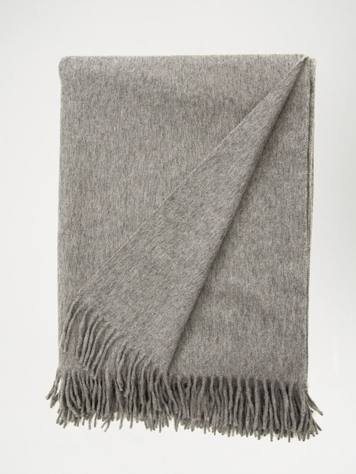 Jura Lambswool/Angora Scarf - Derby Grey - The Bespoke Shop