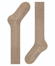 Load image into Gallery viewer, Bristol Beige Melange Wool Knee-high Socks - The Bespoke Shop 
