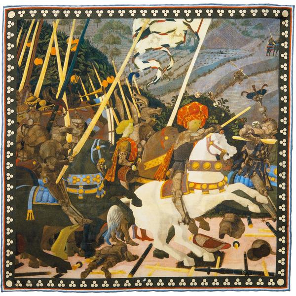 Silk Pocket Square - The Battle of San Romano - The Bespoke Shop