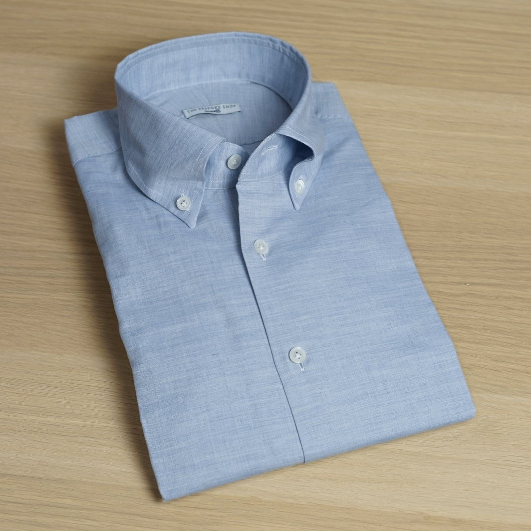 Button-Down Shirt - Light Blue - The Bespoke Shop 