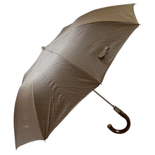 Load image into Gallery viewer, Chestnut Handle Folded Umbrella - Houndstooth - The Bespoke Shop 
